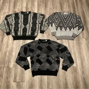 Vtg 90s Stefano International Knit Sweater Men’s Size XL - Lot Of 3